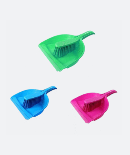 Plastic Dustpan & Brush Set – Assorted Bright Colors for Easy Cleaning