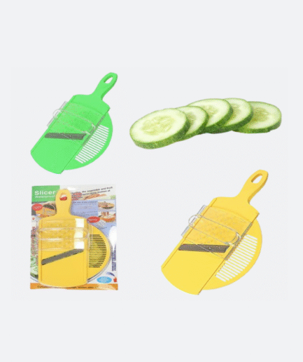 Plastic Flat Mandoline Slicer | Easy Veggie & Fruit Slicing | Assorted Colours