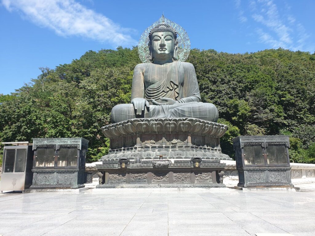 Beautiful Buddha Statue Near Green Trees