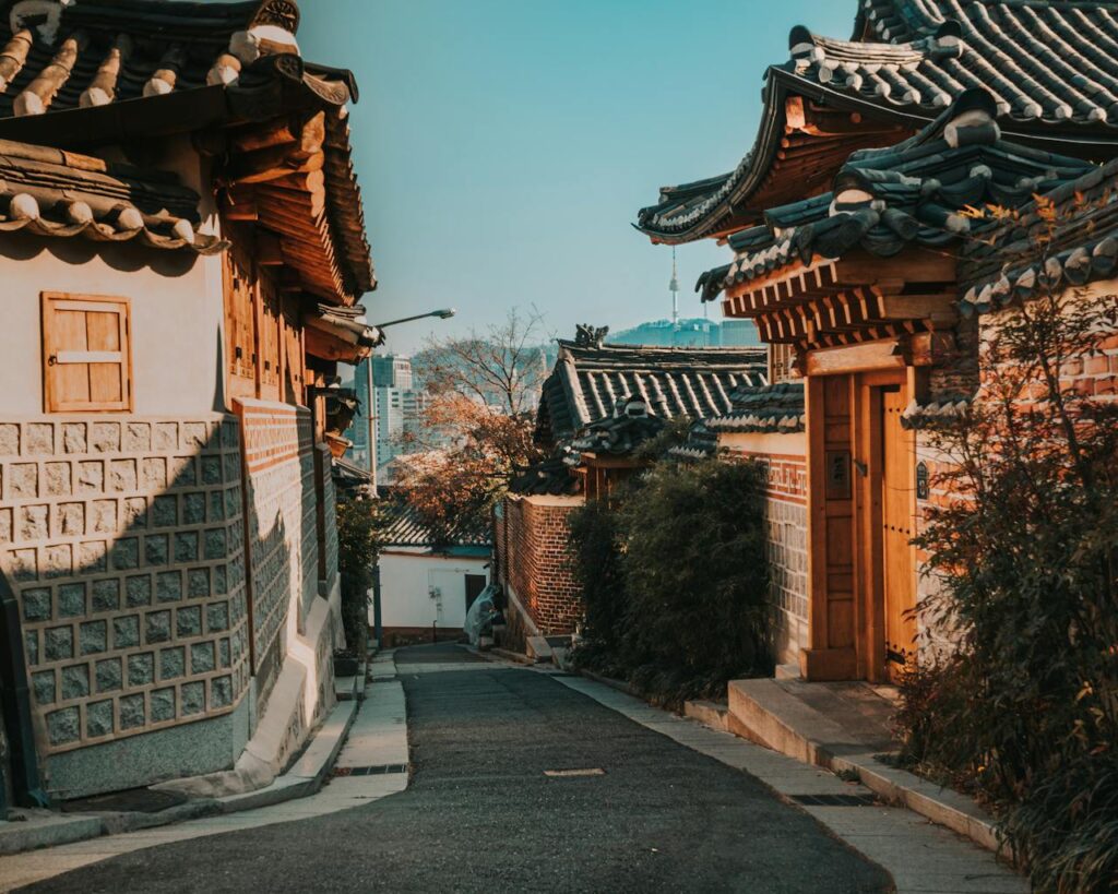 The Village Of Bukchon Hanok In Korea