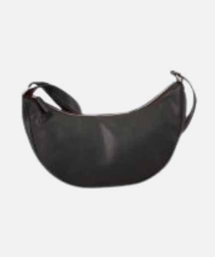 Black Faux Leather Handbag