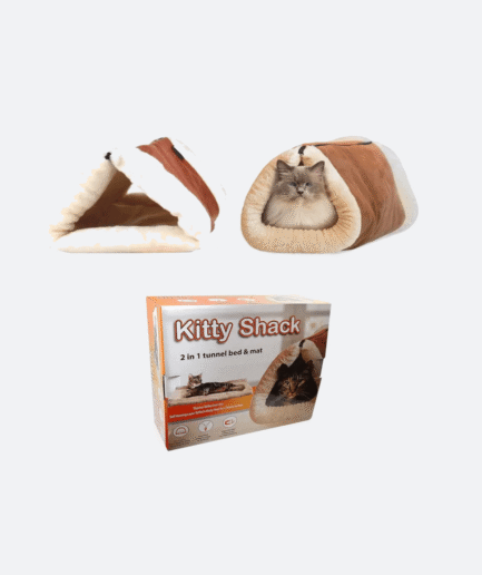 Kitty Shack – 2-in-1 Tunnel Bed & Mat